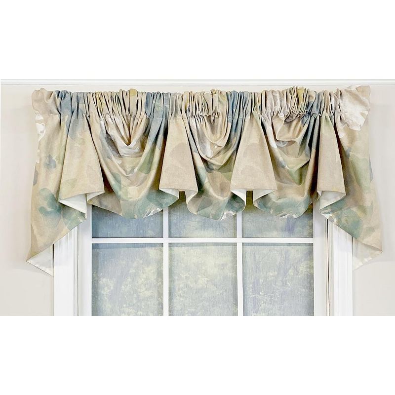 Linen Floral Empire Valance for Windows up to 48in or 60in by RLF Home, 1 of 5