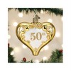 Old World Christmas Glass Blown Ornament for Christmas Tree, 50th Anniversary Heart - 3 of 4