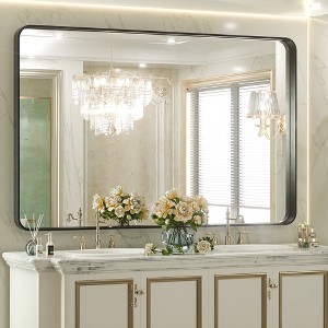 Keonjinn Framed Wall Mirror, Modern Rectangular Bathroom Vanity Mirror, Wall Mounted - 1 of 4