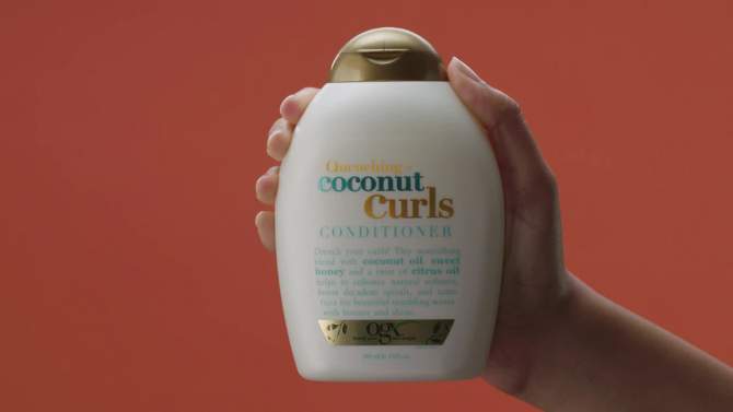 OGX Quenching+ Coconut Curls Conditioner with Coconut Oil, Citrus Oil &#38; Honey - 13 fl oz, 2 of 8, play video