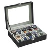 SONGMICS Watch Box, 10-Slot Watch Case with Large Glass Lid, Removable Watch Pillows, Watch Box Organizer, Father's Day Gifts - 3 of 4