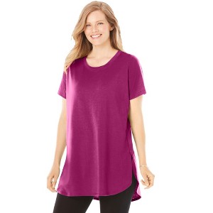 Woman Within Women's Plus Size Easy Maxi Tunic - 1 of 4