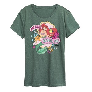 Women's - Disney Princess - Ariel Busy Being Me Short Sleeve Graphic T-Shirt - 1 of 4