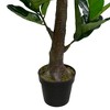 Northlight 6.25' Potted Two Tone Green Artificial Wide Fiddle Leaf Fig Tree - 2 of 4