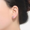 Guili Sterling Silver Plated Small Stud Earrings with Clear Cubic Zirconia – A Timeless Blend of Chic Simplicity, Elegance, and Everyday Sparkle - 2 of 3