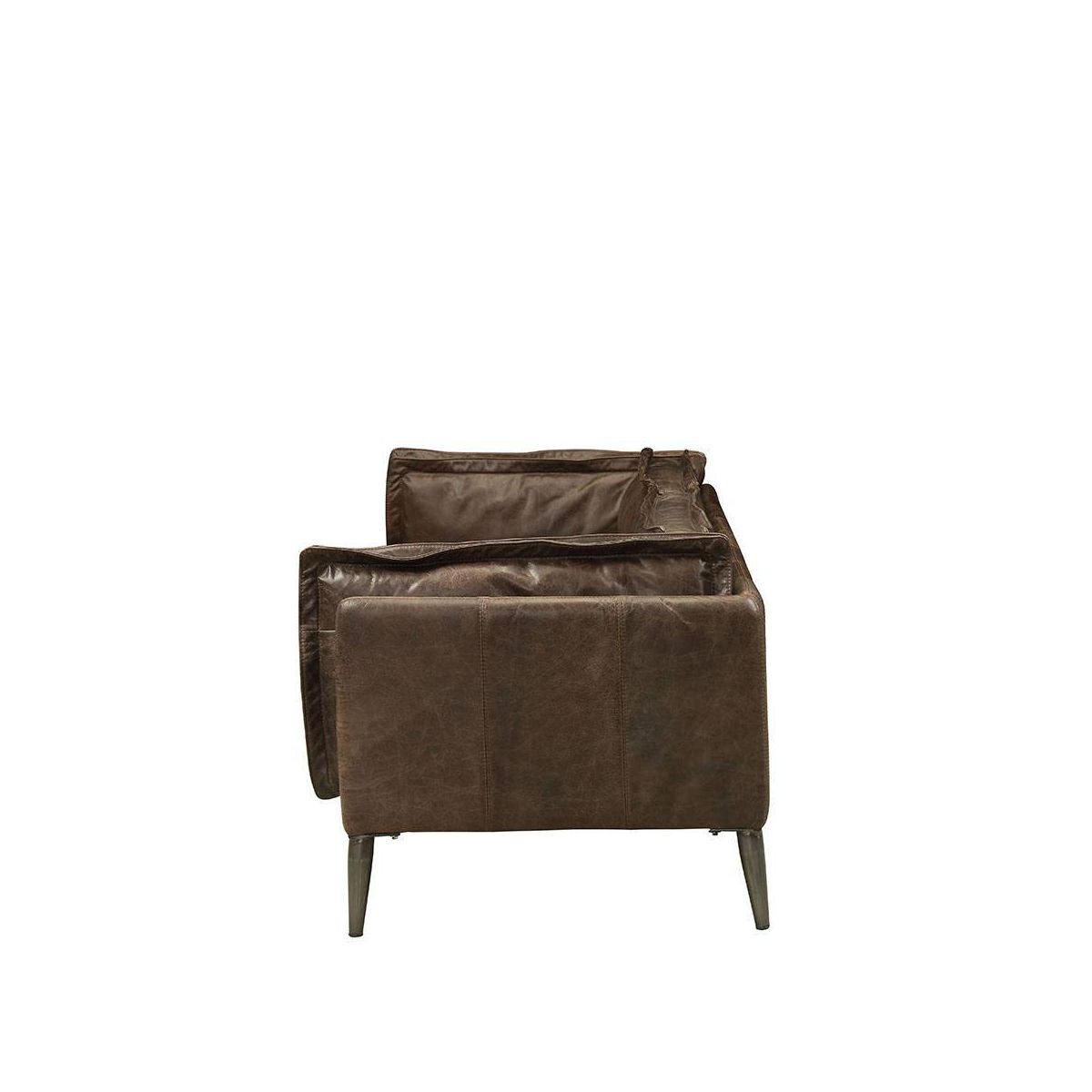 Acme Furniture Porchester Grain Leather Sofa Distress Chocolate - thumbnail 5