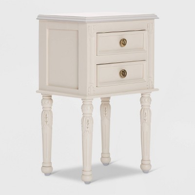 Richards Side Table with 2 Drawers White - Finch