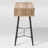 Aurora Entryway Table Beige/White - CorLiving: Mid-Century Modern, Rustic Feel, Splayed Legs, Metal Handles - 4 of 4