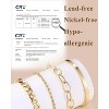 14k Chunky Gold Bracelets for Women Non Tarnish, Womens Gold Bracelet Stack Layered Chunky Chain Bracelets Waterproof Link - 4 of 4