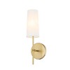 Elegant Lighting Mel 1 light Brass and White shade wall sconce - 4 of 4