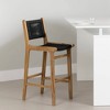 South Shore Balka Counter Height Barstool Black/Natural - 3 of 4
