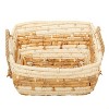 Set of 3 Contemporary Sea Grass Storage Baskets Brown - Olivia & May - image 4 of 4