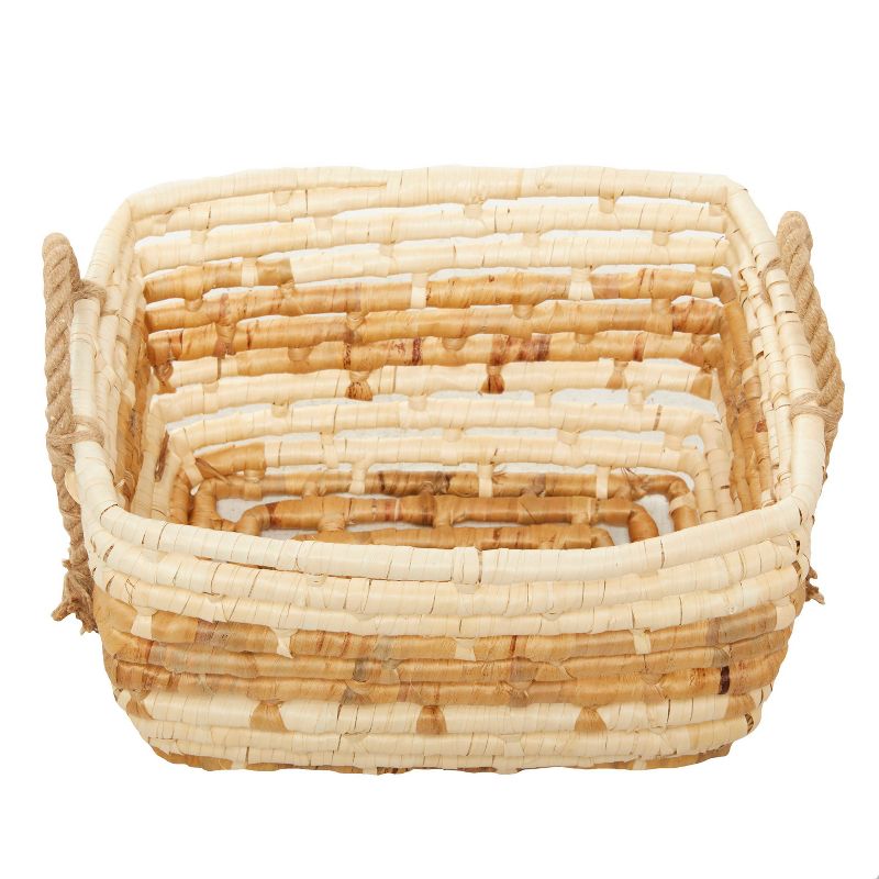 Set of 3 Contemporary Sea Grass Storage Baskets Brown - Olivia &#38; May, 4 of 9