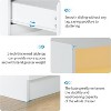 6 Drawer Double Dresser with Power Outlet, Accent Chests of Drawers with LED Light, Modern White Storage Dresser with Charging Station - 3 of 4
