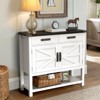 Farmhouse Console Table with 2-Door Cabinet & 2 Drawers, Coffee Bar, Entryway Table with Storage Shelf, Sofa Tables Buffet Sideboard - 2 of 4