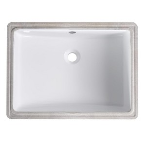 Undermount Bathroom Sink, Bathroom Vessel Sinks,Bathroom Sink White Ceramic Lavatory Vanity Undermount Counter Vessel Sink Art Basin, White - 1 of 4