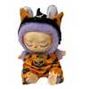 Halloween Jumpsuit with Black Hat and Pumpkin Accents for Labubu Dolls - 2 of 4