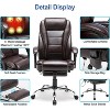 EROMMY 4-Point Massage Reclining Office Chair,Brown - 3 of 4