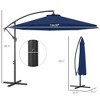 10' Cantilever Tilt Offset Patio Umbrella w/ UV & Water Safe Material & Cross Base (Weight Not Included) - 3 of 4