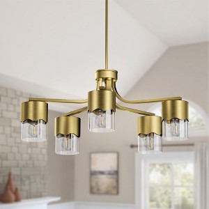 Maxax 28" 5-Light Glass Chandelier - 1 of 4