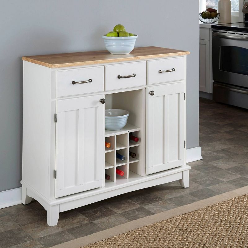 Hutch-Style Buffet Wood/White/Natural - Home Styles, 4 of 5