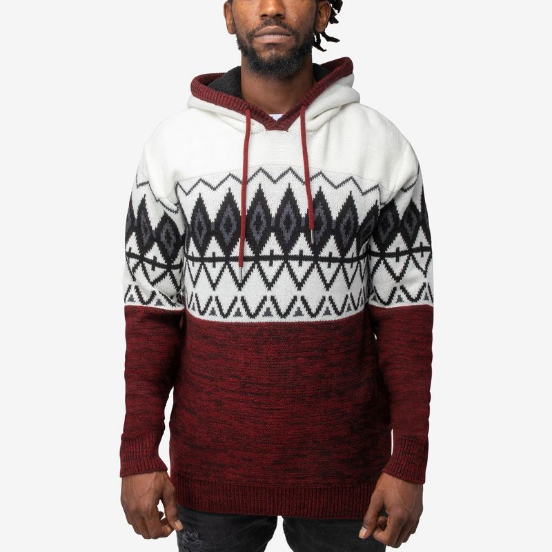 X RAY Men's  Regular Fit Fashion Hoodie  Knitted Sweater, 1 of 6