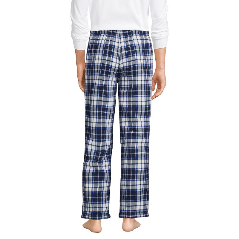 Lands' End Men's High Pile Fleece Lined Flannel Pajama Pants, 2 of 5