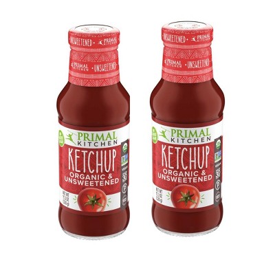 Primal Kitchen Organic and Unsweetened Ketchup, 11.3 oz, 2pk