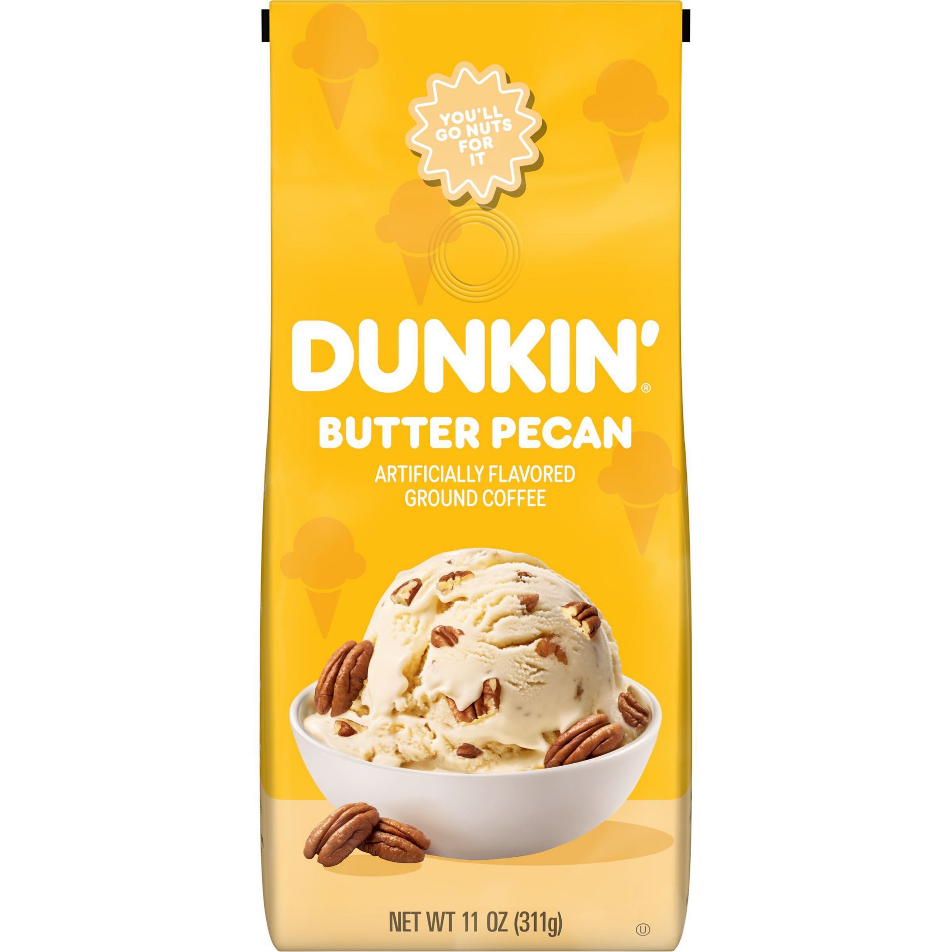 Dunkin' Butter Pecan Flavored Medium Roast Ground Coffee - 11oz