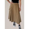 Women's Cotton Cargo Maxi Skirt - Aaron & Amber - 2 of 4