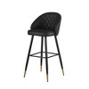 New Classic Furniture,Oliver Vegan Leather Bar Chair in Black (Set of 2) - 2 of 4