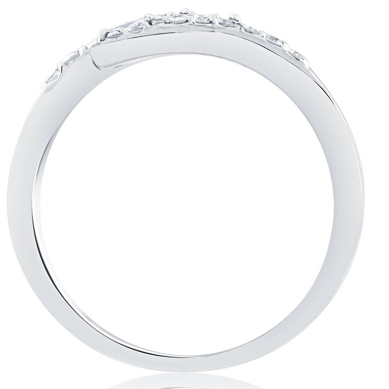 Pompeii3 1/5 ct Princess Cut Diamond 3 Stone Engagement Anniversary Ring 10k White Gold, 2 of 5