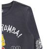 Bart Simpson Boys Crewneck Sweatshirt - Bart, Homer, Lisa and Maggie Simpson Pullover with Embroidered Sleeve Patches - 4 of 4