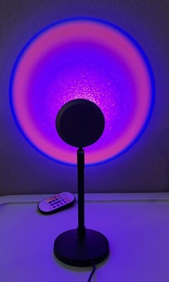 Merkury Innovations Sunset Lamp Multi-Color RGB with Remote, 16