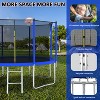 ELJGET 12FT Trampoline with Basketball Hoop, Enclosure Net & Ladder, Large Outdoor Backyard Jumping for Kids & Adults - 3 of 4