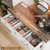 Farmhouse 72'' Coffee Bar Cabinet with LED Light and Power Outlet, Kitchen Hutch with 3 Drawers and Wine Glass Rack, Sliding Barn Door Wine Cabinet - 3 of 4