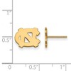 Black Bow Jewelry 14k Yellow Gold Plated Sterling Silver North Carolina Tar Heels NCAA Post Earrings - 2 of 3