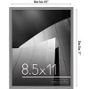 Americanflat 8.5x11 Picture Frame with Shatter-Resistant Glass - Thin Border Photo Frame for Wall and Tabletop Display - Grey - 2 of 4