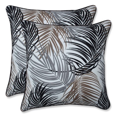 18.5" 2pk Setra Stone Throw Pillows Black - Pillow Perfect