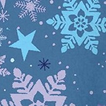 dusty indigo snowflakes