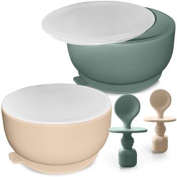 Simka Rose Silicone Baby Bowl And Spoon Set, Rust : Target
