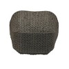 Household Essentials Tall Scoop Basket Paper Rope Gray: Handwoven Storage with Handles, Rectangle, 17.3" Height - 3 of 4