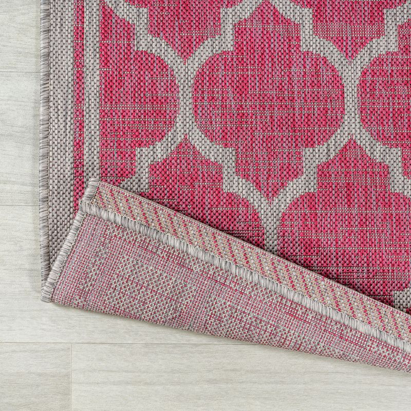 Trebol Moroccan Trellis Textured Weave Indoor/Outdoor Area Rug - JONATHAN Y, 5 of 14