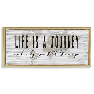 Stupell Industries Life Is a Journey Rustic World Map, 25" x 11"