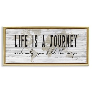 Stupell Industries Life Is a Journey Rustic World Map, 25" x 11" - 1 of 4