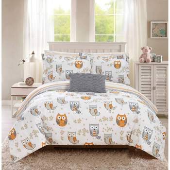 8pc Full Horned Bed in a Bag Reversible Kids' Comforter Set Gray - Chic Home Design