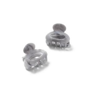 The Hair Edit Petite Marble Clips - 2pc - 1 of 4