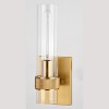 VAXCEL Bari 1 Light Contemporary Wall Sconce with Clear Cylinder Glass - 4 of 4