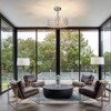 LLHZSY 15" Modern 4-Light Crystal Semi Flush Mount Ceiling Lights Fixture-Gold/Chrome - 3 of 4