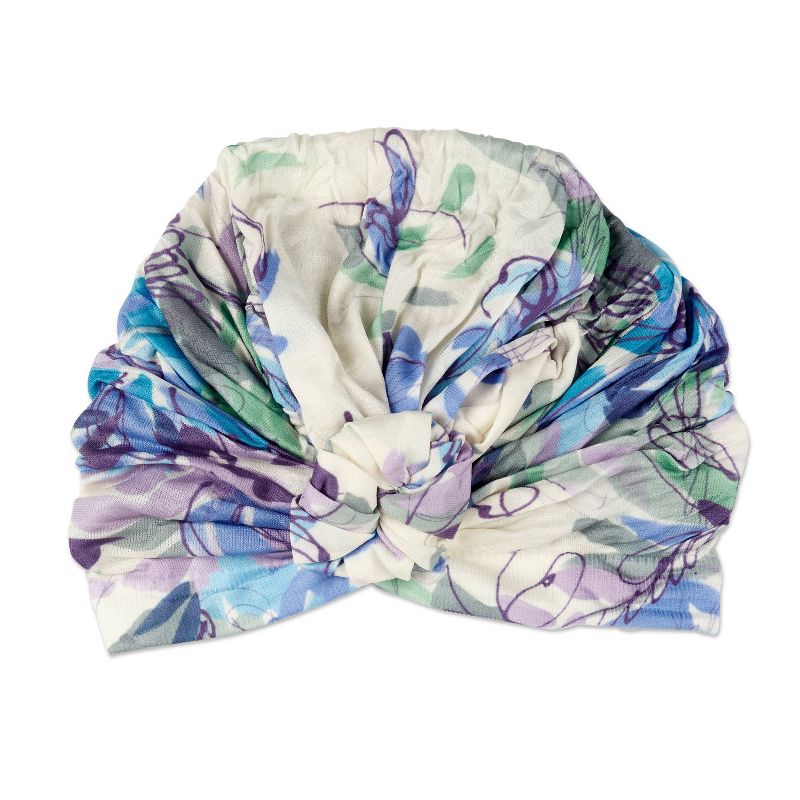 sc&#252;nci be-&#252;-tiful Knit Floral Turban Headwrap With Knot - Blue/Purple/Cream, 4 of 6